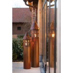 J-Line Kaarshouder Ster Ijzer Roestbruin set-2
